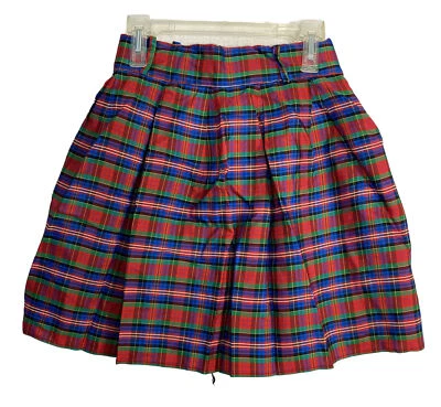 MY MICHELLE плиссированные юбки подростков размер 9 26 x 17 клетку с подкладкой сетки Acetate США - Изображение 1 из 4
