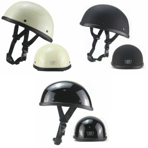 Motorcycle Beanie Helmets DOT Certified Half Helmet Cap Skid Scooter Chopper - Imagen 1 de 15