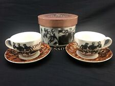 NIB Tannex Espresso Set 2 Cups & Saucers Cappucino Latte Macchiato Cafe Au Lait
