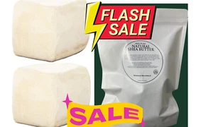 MANTECA DE KARITÉ AFRICANA CRUDA 100 % pura GHANA 8 oz, 16 oz y 32 oz - Imagen 1 de 9