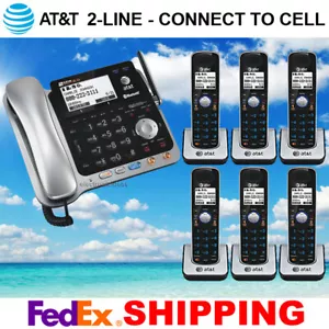 AT&T TL86109 2-LINE DECT 6.0 PHONE SYSTEM - BLUETOOTH - 6 CORDLESS - BRAND NEW - Picture 1 of 3