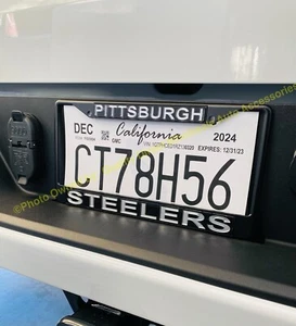 AUTHENTIC โ
NFL Pittsburg STEELERS LICENSE PLATE Universal Fits ALL BEST GIFT ๐ - Picture 1 of 9
