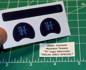 2024-Current Houston Texans Alt-H Football Gumball Helmets *DIECUT DECALS ONLY* - Picture 1 of 5