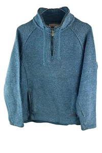 Weird FIsh Womans Blue Macaroni 1/4 Zip Cotton Pullover Sweatshirt Size 10 - Picture 1 of 8