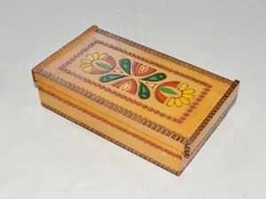 WOODEN CARVED JEWELLERY Handmade BOX - Picture 1 of 5