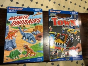 Smethport Crea una Scena Playset Magnetici DINOSAURI E CITTÀ - Foto 1 di 7