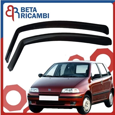 Deflettori Aria Per Fiat Punto 1993 - 1999 5P Antiturbo Antivento Farad 12.251 - Immagine 1 di 4