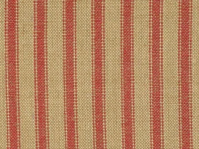 Чайный краситель красная домотканая тикающая ткань | примитивная красная желтовато-коричневая полоса хлопчатобумажная ткань  - Изображение 1 из 4