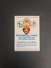 1978 Topps Burger King Baseball Cards 20