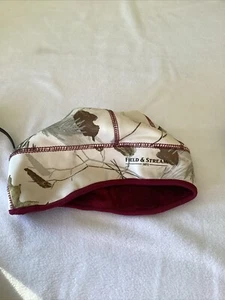 Women's Hunting Beanie Cap Hat White &Red Hole For Hair See Photos - Picture 1 of 6