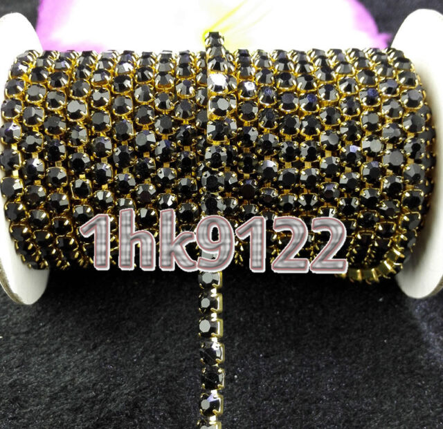 Black/Gold Beaded & Sequin Trim – Crystal Couture