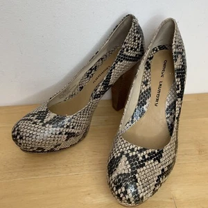 Chinese Laundry Snakeskin Chunky High Heels Shoes UK Size 7.5 / US 9.5M Kasha - Picture 1 of 8