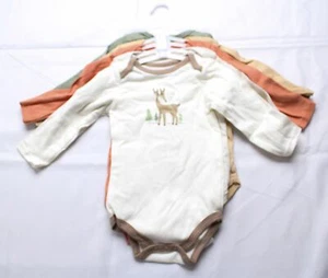 Hudson Baby Baby's Long Sleeve 5-Pack Bodysuits LB3 Forest Deer Size 9-12M - Picture 1 of 10