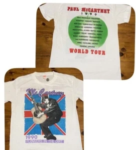 Vintage Paul McCartney 1990 Flowers In The Dirt World Tour Konzert T-Shirt 90s - Bild 1 von 9