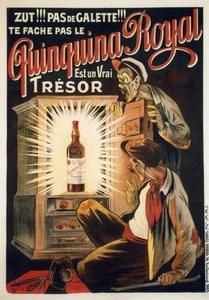 "QUINQUINA ROYAL" Affiche originale entoilée Litho OGE vers 1902 104x143cm - Picture 1 of 1