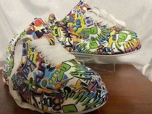 Women Graffiti Thick-soled Increased Outdoor shoes Sneakers Sz 240 - Picture 1 of 9