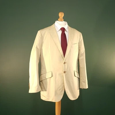Paul Smith Blazer Men's Size 42 Cream Notch Lapel Single-Breasted Formal Jacket - Image 1 of 4
