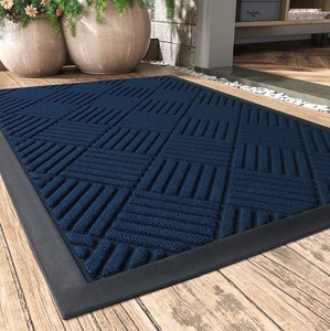 Felpudo SIXHOME Exterior Antideslizante Goma Absorbente Alfombra de Bienvenida 17 x 30 Azul - Imagen 1 de 12