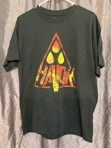 HAVOK Heavy Metal Band Men’s Sz Large Rock T-shirt Black Thrash Burn Fire - Picture 1 of 5