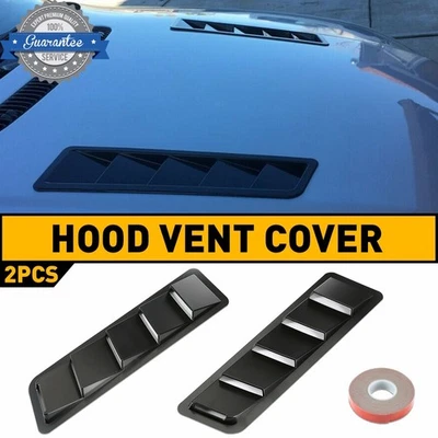 Kit de ventilación de capó automático cuchara persianas de admisión de flujo de aire frío cubierta de capó de enfriamiento negro Foto 1 de 4