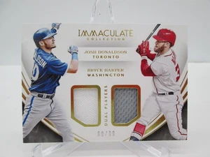 2016 Panini Immaculate Bryce Harper Josh Donaldson Dual Game-Used Jersey 60/99 - Picture 1 of 3