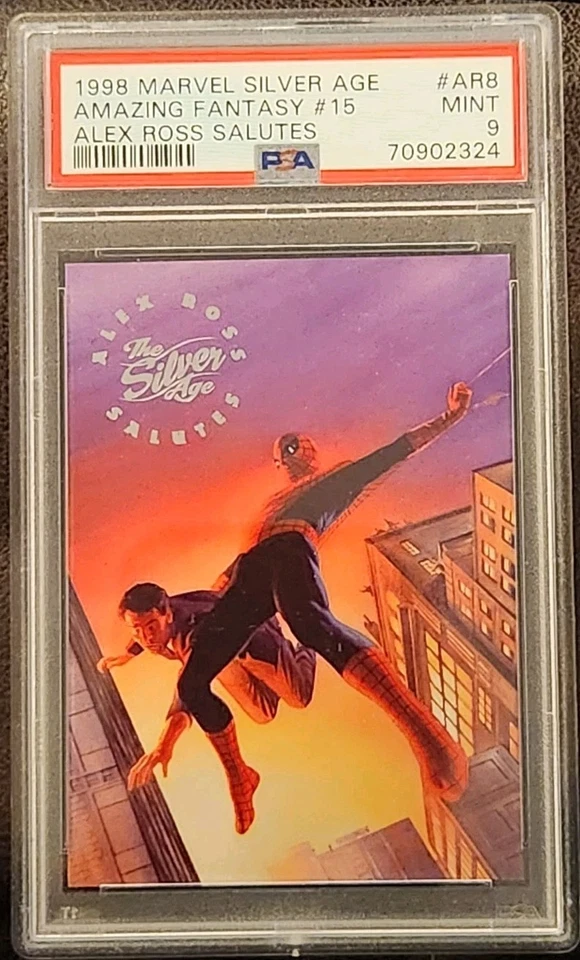 Marvel La Edad de Plata Alex Ross Salutes Insert AR8 Amazing Fantasy 15 PSA 9 COMO NUEVO Foto 1 de 2