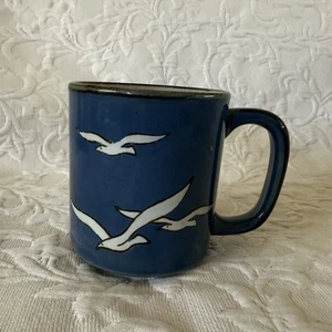 Otagiri Stil Kaffeebecher Blau Möwe Vintage Strand Ozean Hafen Vogel - Bild 1 von 8