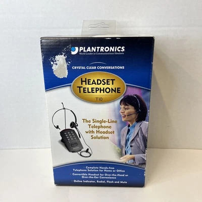 Plantronics T10 Corded Single Line Handsfree Headset Telephone System New Sealed - Image 1 of 4