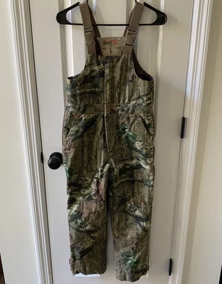 Red Head Silent Hide Bibs Youth Camo Hunting Overalls Zip Sides Pockets Size Lg - Image 1 of 4