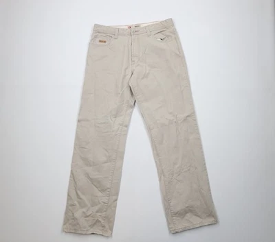 Vintage Y2K Buckle BKE Mens Size 32x32 Distressed Wide Leg Pants Beige Cotton - Image 1 of 4