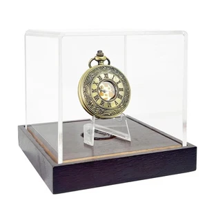 Acrylic Pocket Watch Display Case,Wooden Base,Pocket Watch Display Case Acryl... - Picture 1 of 7