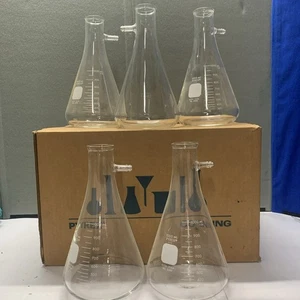 Lot of 4 Pyrex 5340-1L Heavy Wall Filtering Flasks- 1,000 mL Plus One No Brand - Picture 1 of 6