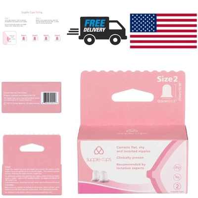 Potenciadores de pezones no quirúrgicos talla 2 para pezones planos tímidos invertidos diseño seguro Foto 1 de 4