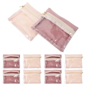  Mini estuche de viaje para joyas 10 piezas - Bolsa transparente con cremallera - Terciopelo pequeño - Imagen 1 de 12