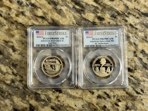 2-2024-S PCGS $1 AMERICAN INNOVATION PROOFS ME, IL extremely glossy - Picture 1 of 6