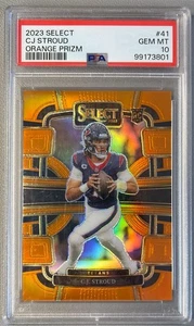 2023 Panini Select CJ Stroud Orange Prizm (RC) #/49 PSA 10 Houston Texans - Bild 1 von 5