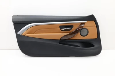 2018 -2020 BMW 430I F33 FRONT LEFT DRIVER SIDE DOOR TRIM PANEL OEM BROWN_LCRZ - Image 1 of 4