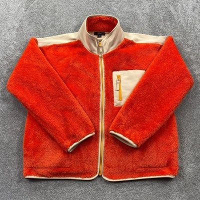 Chaqueta J Crew Polar Cremallera Naranja Caqui Cremallera Cuello Bolsillo Talla M Sudadera Foto 1 de 4