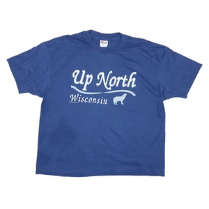 Vintage 90s Up North Wisconsin 1995 Monkey Business Licensed T-Shirt Size 2XL - Picture 1 of 9