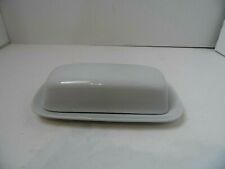 JC Penney Home White Butter Dish with Cover - VGC