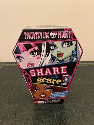 Monster High Share or Scare board game cardinal 2011 Mattel Party Fun  - Image 1 of 4
