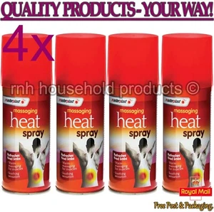 4 X DEEP HEAT SPRAY MASSAGING INSTANT MUSCLE INJURY BACK PAIN RELIEF 125ML - Picture 1 of 2
