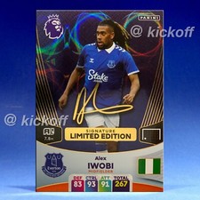 Panini Adrenalyn XL 2024:  Alex IWOBI Limited Edition SIGNATURE card. Everton