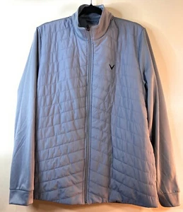 Callaway Golf Men Full Zip Quilted Puffer Jacket Tradewinds  Gray Size M New - Picture 1 of 4
