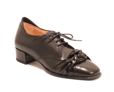 Gibellieri 2044 Black Leather / Patent Lace-Up Casual Loafers 36.5 / US 6.5 - Image 1 of 4