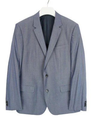 HUGO BOSS HUge4/Genius3 Blazer Men's US 44 Wool Silk Notch Lapel Patterned - Image 1 of 4