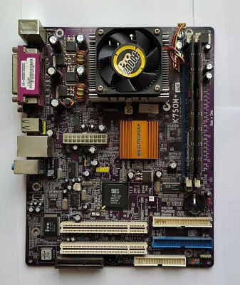 ECS K7SOM+ Pro2000+ Motherboard with AMD Duron 1.3GHz CPU and 2GB RAM - Test OK! - Image 1 of 4