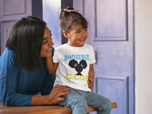 Rhosebud Club "Girls with Bows" Vinyl Graphic T-Shirt - Short Sleeve Crew - Picture 1 of 5