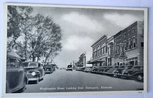 VTG 1948 DEMOPOLIS AL PC Washington Street Looking East Teich Archives MINT - Picture 1 of 2