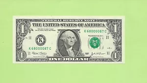 2003 .. UNCIRC $ 1 K 6800 0087 C .... 2003 $ 1 K-C QUAD '0000' FRN - Bild 1 von 2